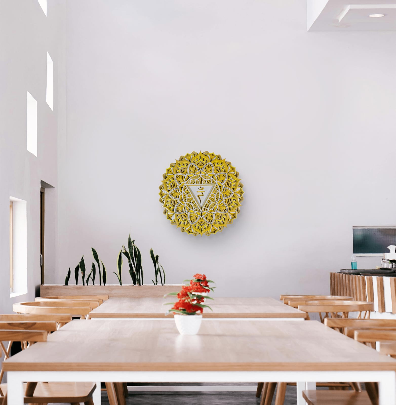 Golden Chakra Mandala Wall Decor (Manipura)