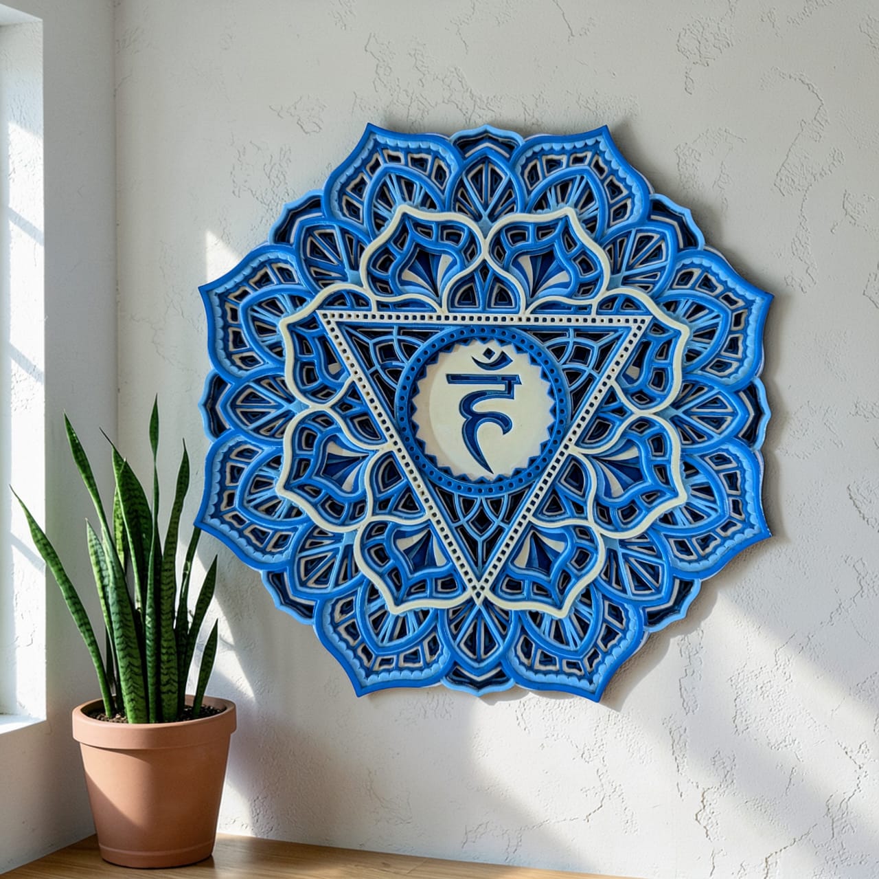 Blue Chakra Mandala Wall Decor (Vishuddha)
