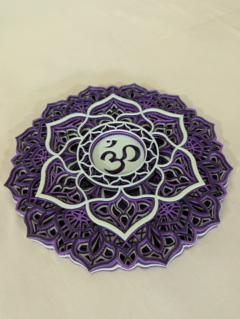 Crown Chakra Wooden Mandala Wall Art