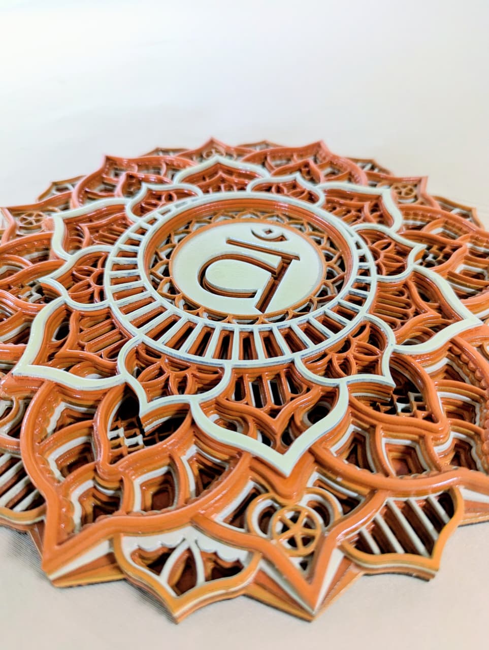 Sacred Aura (Svadhisthana) Wooden Mandala Wall Art
