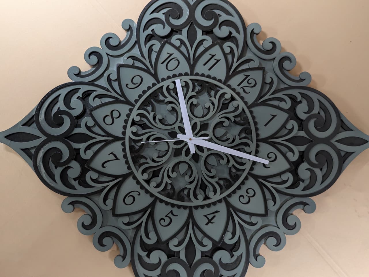Vriksha Kala – Handcrafted Wooden Mandala Wall Clock