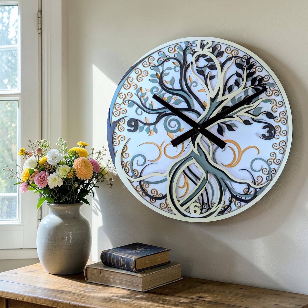 Eternal Tree of Life decorative wall clock for living room wall décor