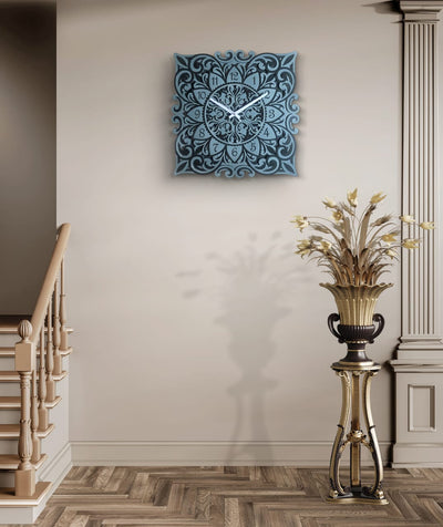 Vriksha Kala – Handcrafted Wooden Mandala Wall Clock