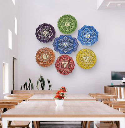 7 Chakra Mandala Wall Art Bundle – Complete Chakra Set