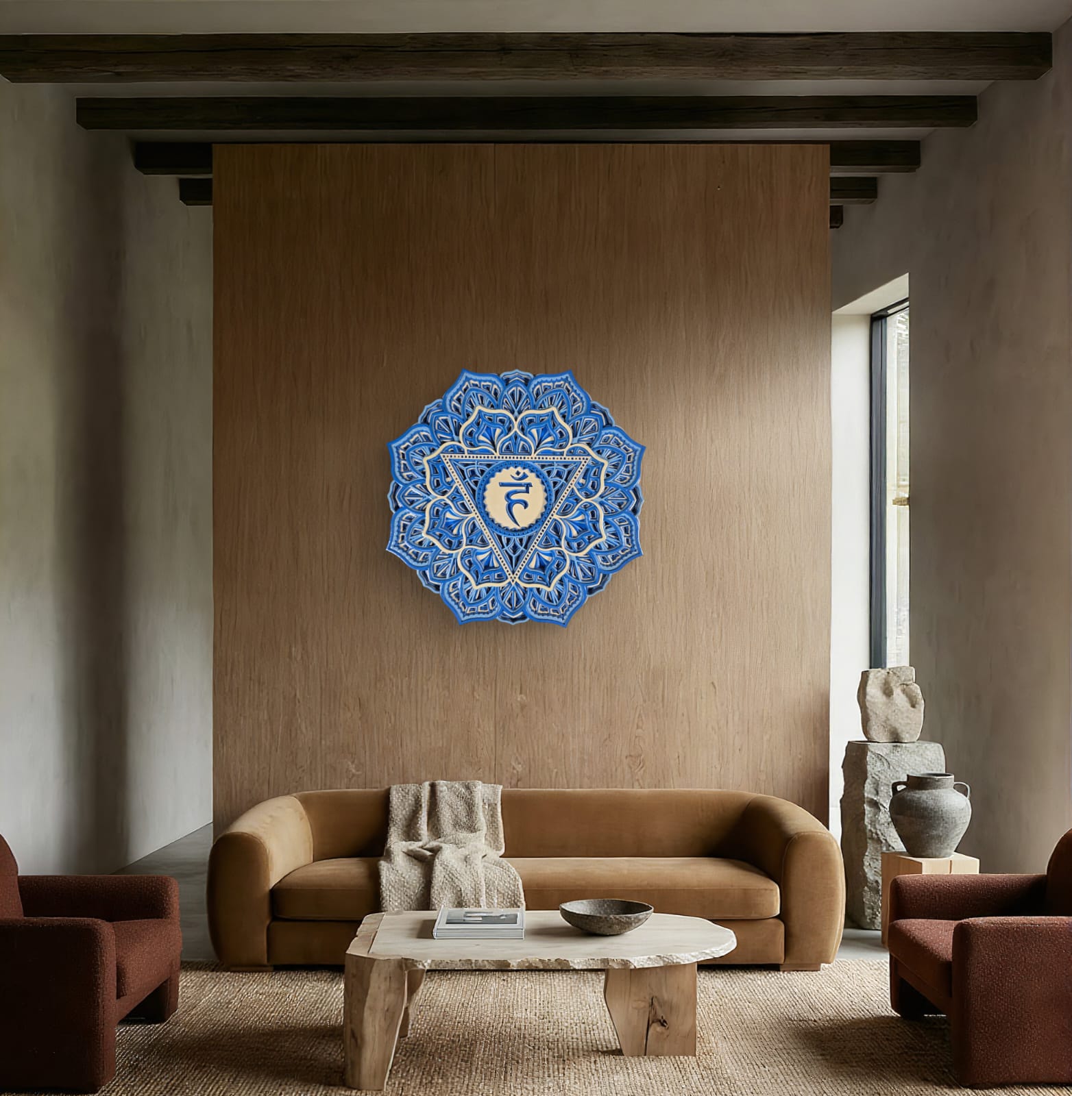 Blue Chakra Mandala Wall Decor (Vishuddha)