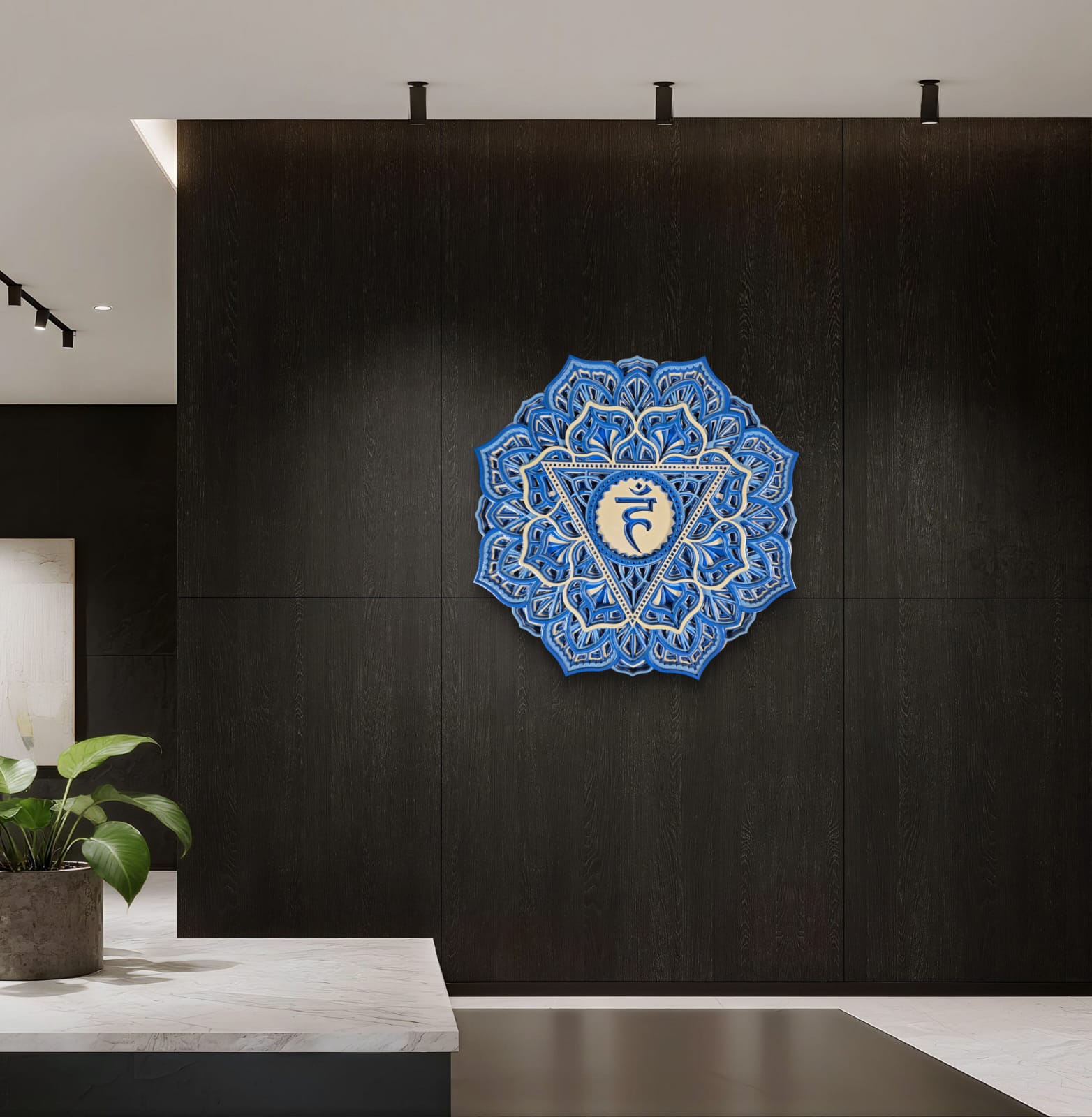 Blue Chakra Mandala Wall Decor (Vishuddha)