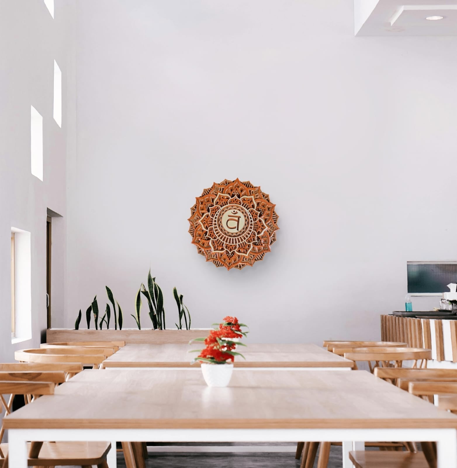 Sacred Aura (Svadhisthana) Wooden Mandala Wall Art