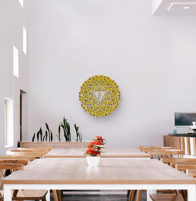 Golden Chakra Mandala Wall Decor (Manipura)