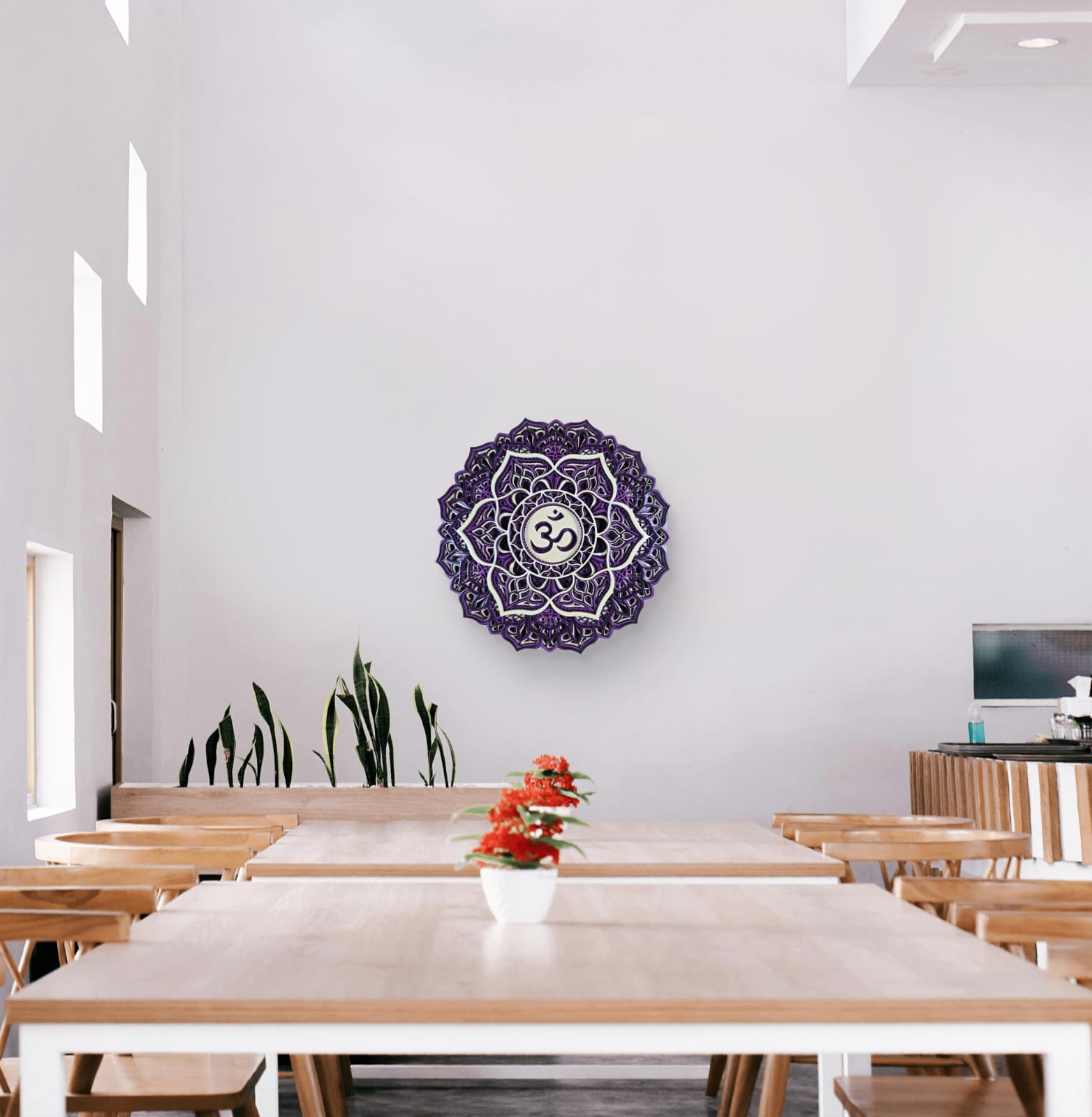 Crown Chakra Wooden Mandala Wall Art