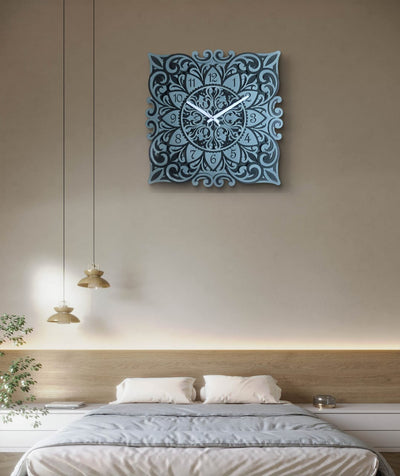 Vriksha Kala – Handcrafted Wooden Mandala Wall Clock