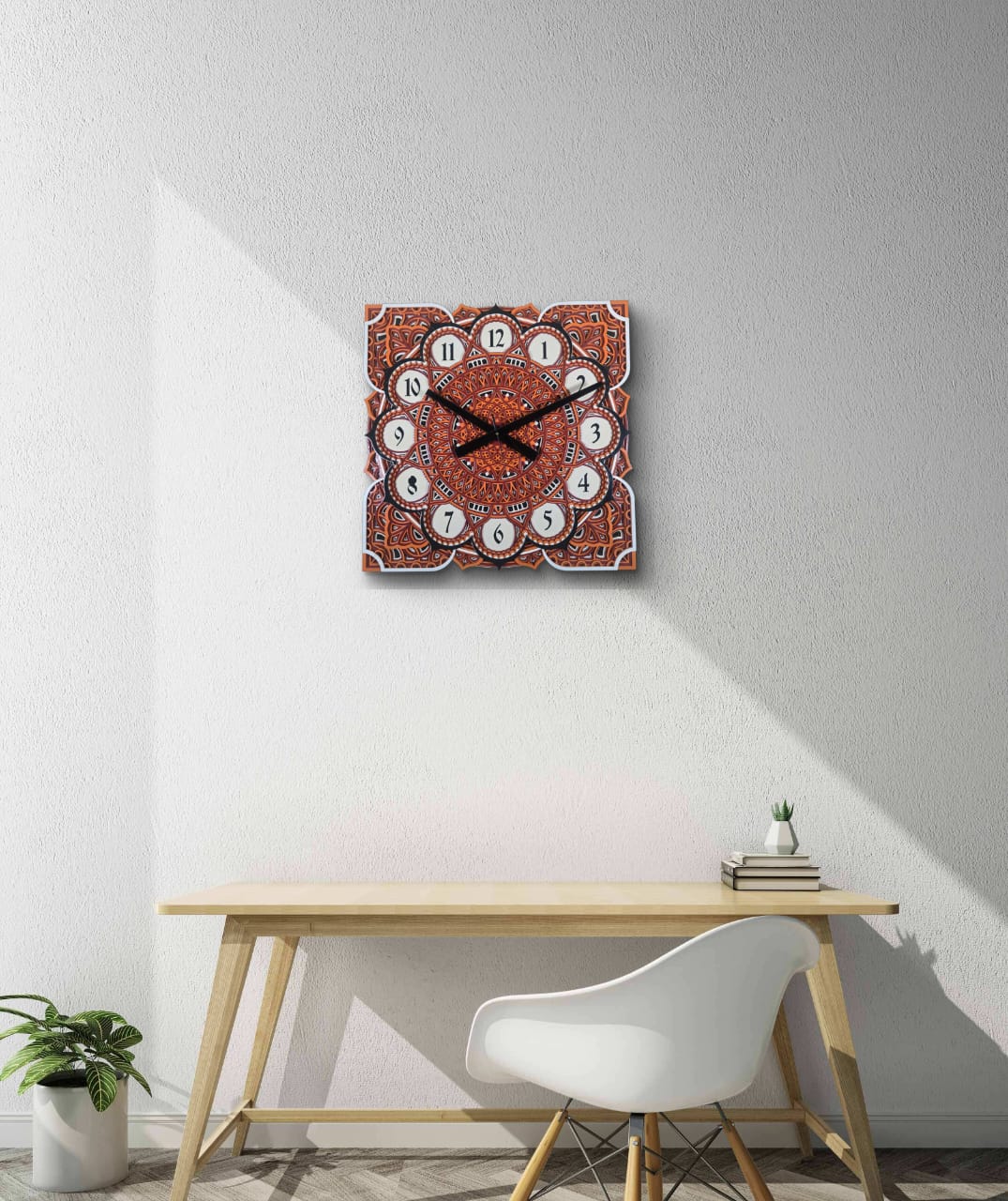 Samay Chakra – Mandala Wooden Wall Clock
