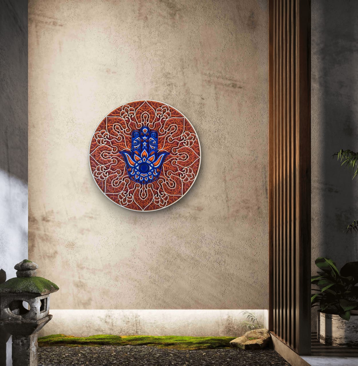 Hamsa Mandala Wall Art – Symbol of Protection & Positive Energy