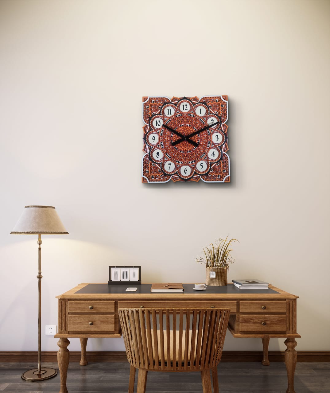 Samay Chakra – Mandala Wooden Wall Clock