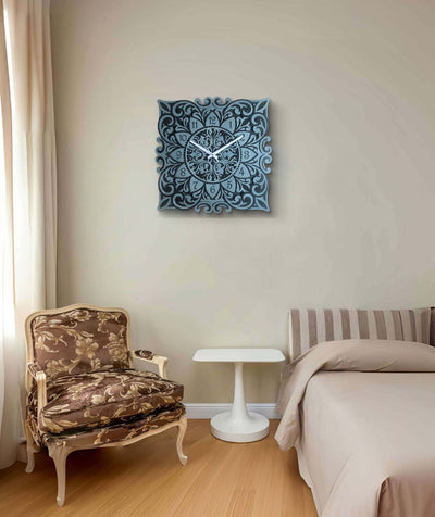Vriksha Kala – Handcrafted Wooden Mandala Wall Clock