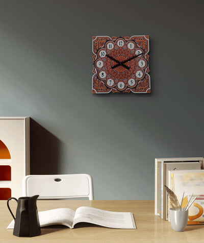 Samay Chakra – Mandala Wooden Wall Clock