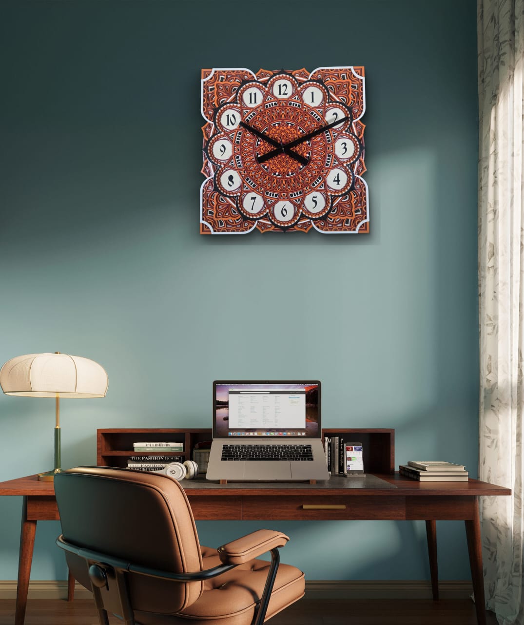 Samay Chakra – Mandala Wooden Wall Clock