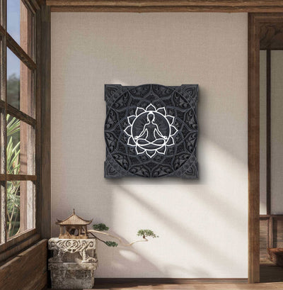 Zen Aura – Meditative Wooden Mandala Wall Art