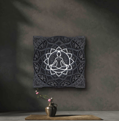 Zen Aura – Meditative Wooden Mandala Wall Art