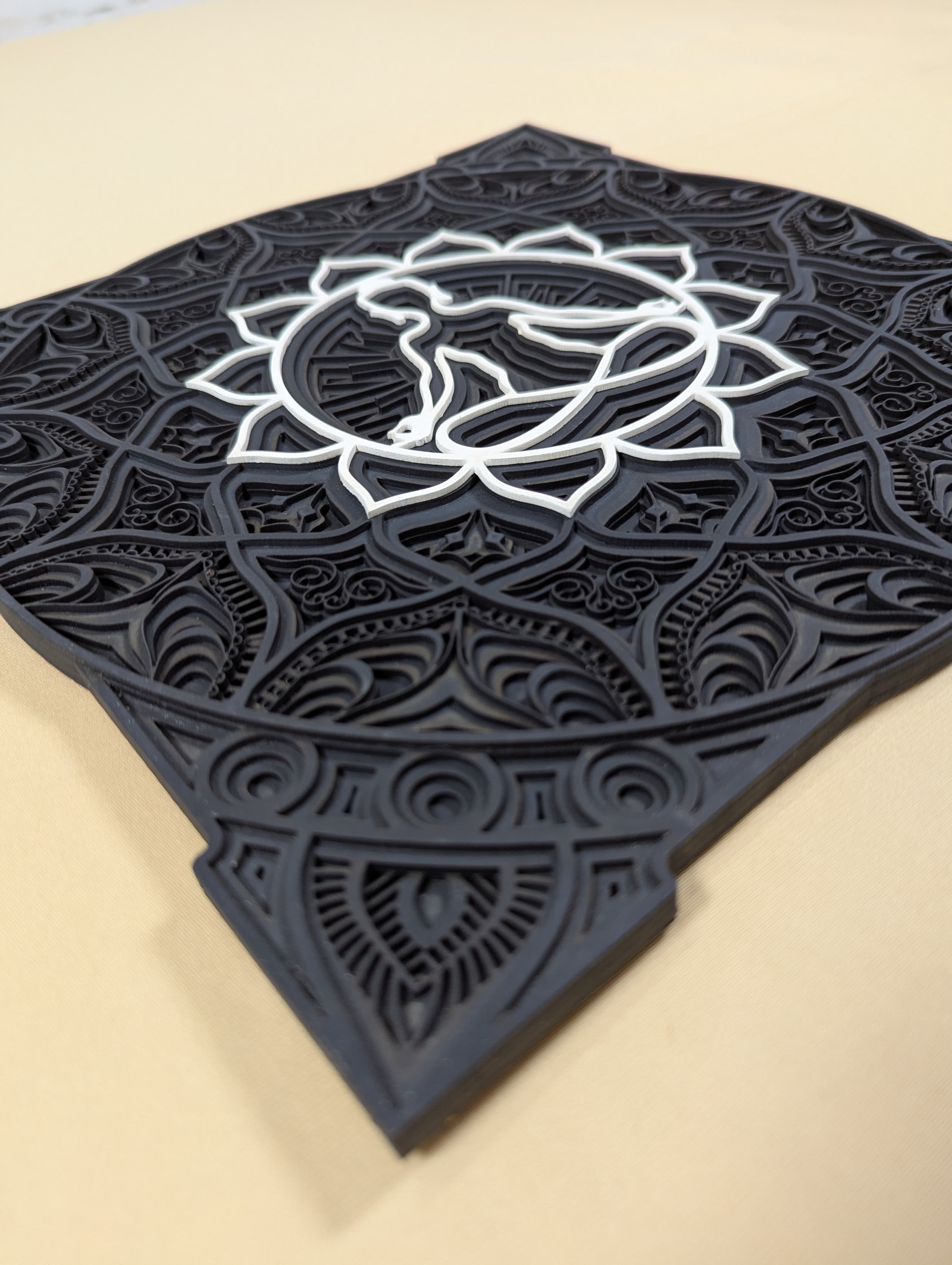 Zen Aura – Meditative Wooden Mandala Wall Art
