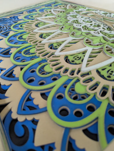 Wooden Peacock Mandala Wall Decor